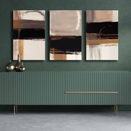 Wallity Conjunto de 3 Lienzos Decorativos Multicolor 45 x 70 cm